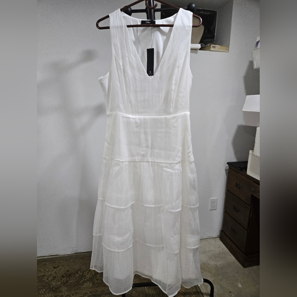 Lulu's White Tiered Dress